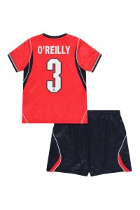 Englanti Nico O'Reilly #3 Jalkapallovaatteet Lasten Vieraspeliasu MM-kisat 2026 Lyhythihainen (+ Lyhyet housut)